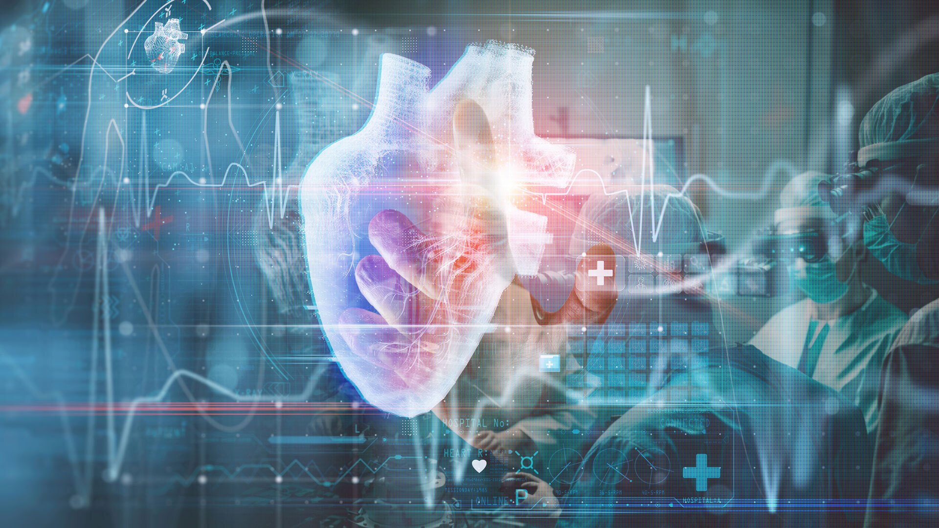 Featured image: Artist rendering of an anatomical heart and technology - Read full post: Predicting the Future: A Five-Year Look Ahead at Remote Monitoring